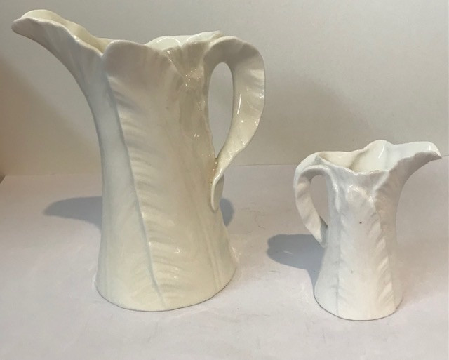 White leaf jugs -Royal Worcester
