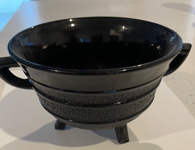 Moulded black glass collection -20th Century