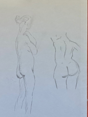 from behind