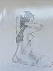 girl with long black hair