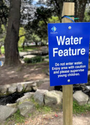 water feature sign