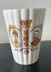 fluted beaker -King George V -Foley c1900 