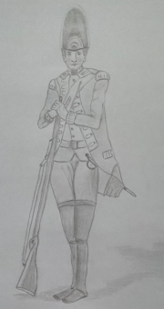 1720 Scottish guards uniform