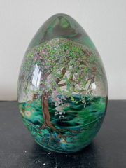 spring egg - glass paperweight - Cathy Richardson c2000