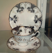 Flow blue trio - Shelley c1945