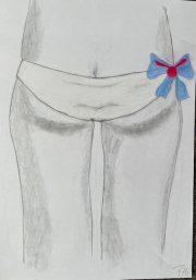 Blue Flower On Knickers