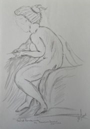 seated female nude