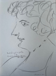 bust of girl in profile