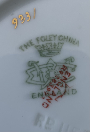 the foley china - side plate - c 1892 - pattern #283973  Wileman & Co - Foley / Shelley