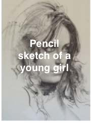 Pencil Sketch Of A Young Girl