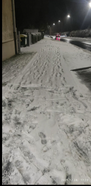 footsteps in the snow