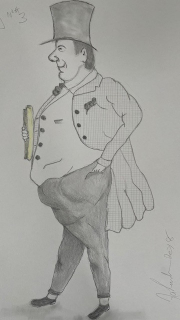 Large Man With A Bread Roll   2018