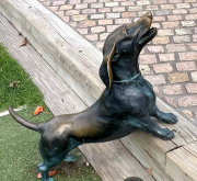 bronze sausage dog
