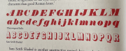 Thorowgood italic - Serifs shaded