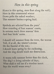 Here in the spring