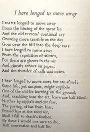 I have longed to move away