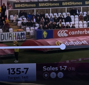 third ball of last over two runs