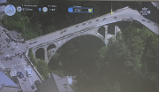 across a bridge