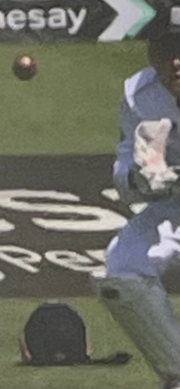 ball into the wickets keeper gloves