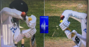Santnar: given out ball hit glove