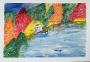 boat shed by the lake