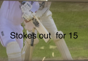 stokes out for 15