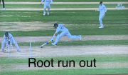 run out of batsman  - Root
