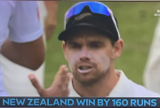 NZ won by 160 runs - 3rd test England