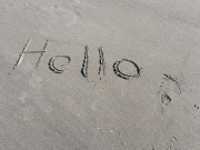 hello in the sand
