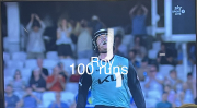 Roy reaches his 100 runs  - in last over