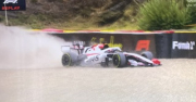 on the gravel