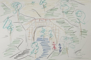 original coloured pencil drawing - 