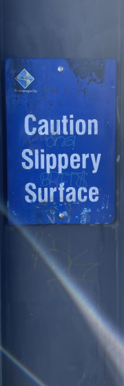 slippery surface