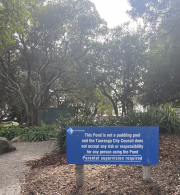 pond sign