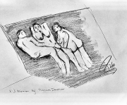 3 women by Honare Daumier