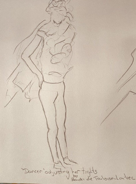 dancer adjusting her tights - #1