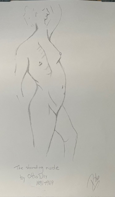 The Standing Nude by Otto Dix