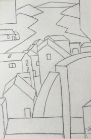 close up of original drawing