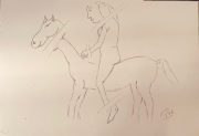 one on horse back