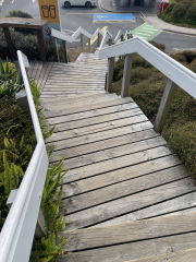 wooden steps down