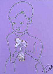 boy with dove